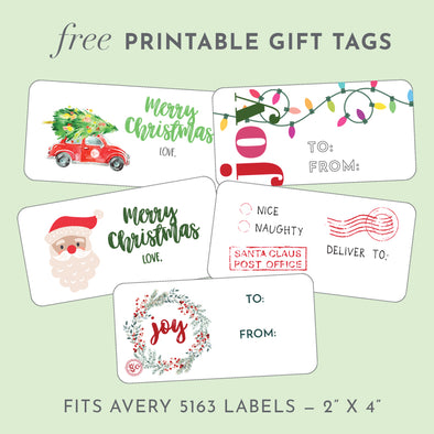 FREE Gift Tags - Our Gift To You!