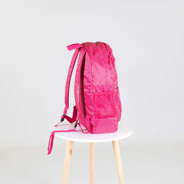 Polka Dot Backpack - Pink