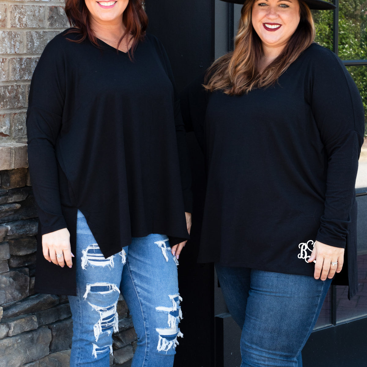 Time After Time Tunic Black Initial Outfitters