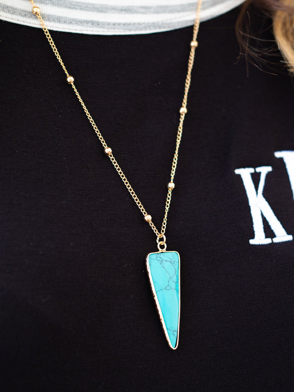 Ready To Run Necklace - Turquoise