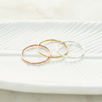 In The Details Stacking Rings - Faceted