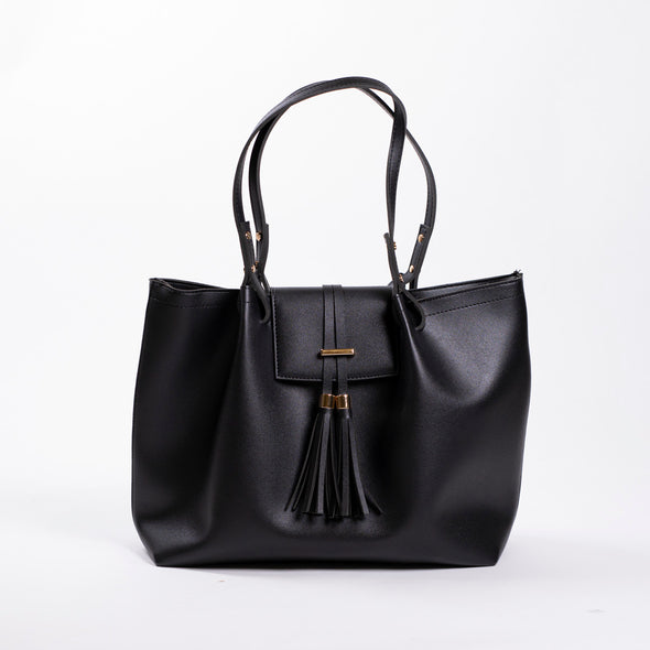 Shana Handbag & Wristlet Set - Black