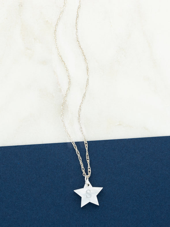 White Acrylic Star Necklace