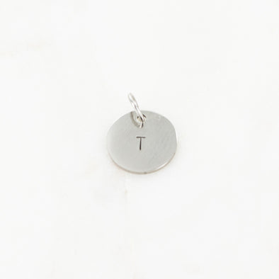 Hand Stamped Small Round Charm
