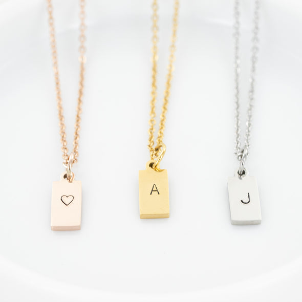 Hand Stamped Tag Necklace