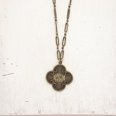 Lotus Necklace - Vintage Gold