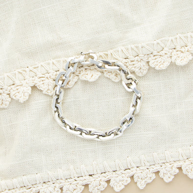 Without a Doubt Silver Plated Bracelet- 8"
