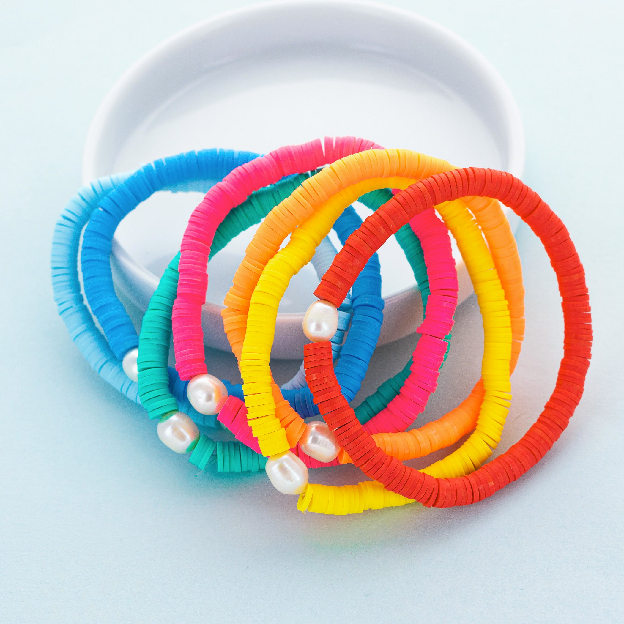 Kids “R” Multi Rubber Beaded Stretch Initial Bracelet