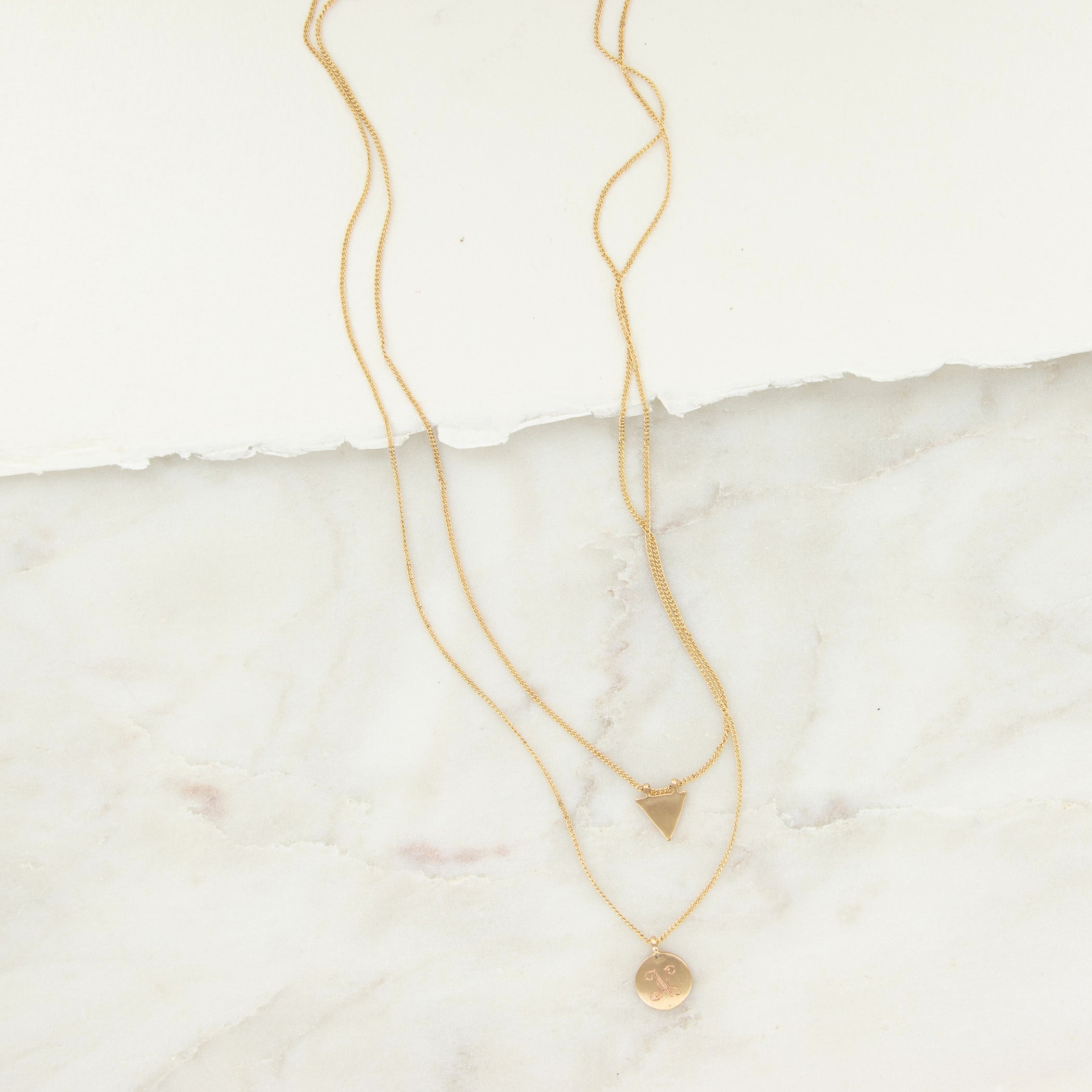 Ex's and O's Necklace - Goldtone