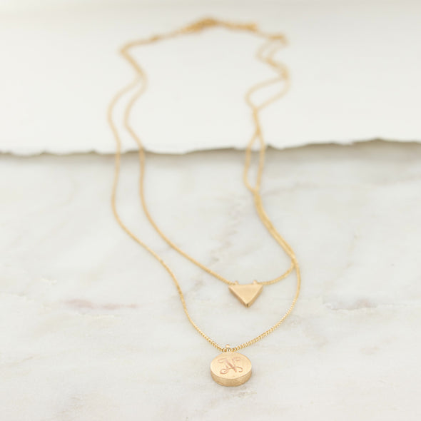 Ex's and O's Necklace - Goldtone