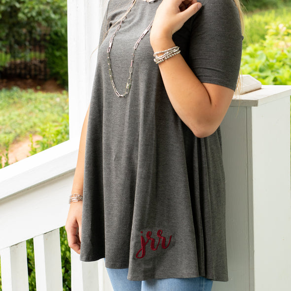 Game Day Ready Tunic - Charcoal