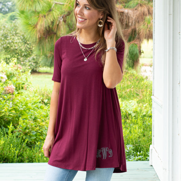 Game Day Ready Tunic - Wine