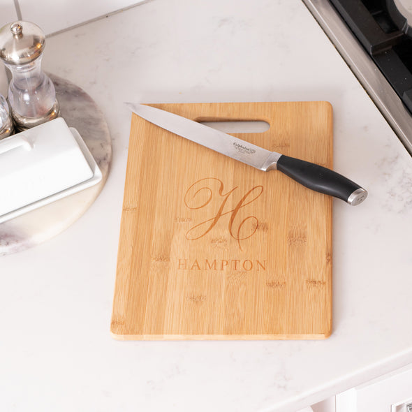 What's Cooking Rectangle Bamboo Cutting Board