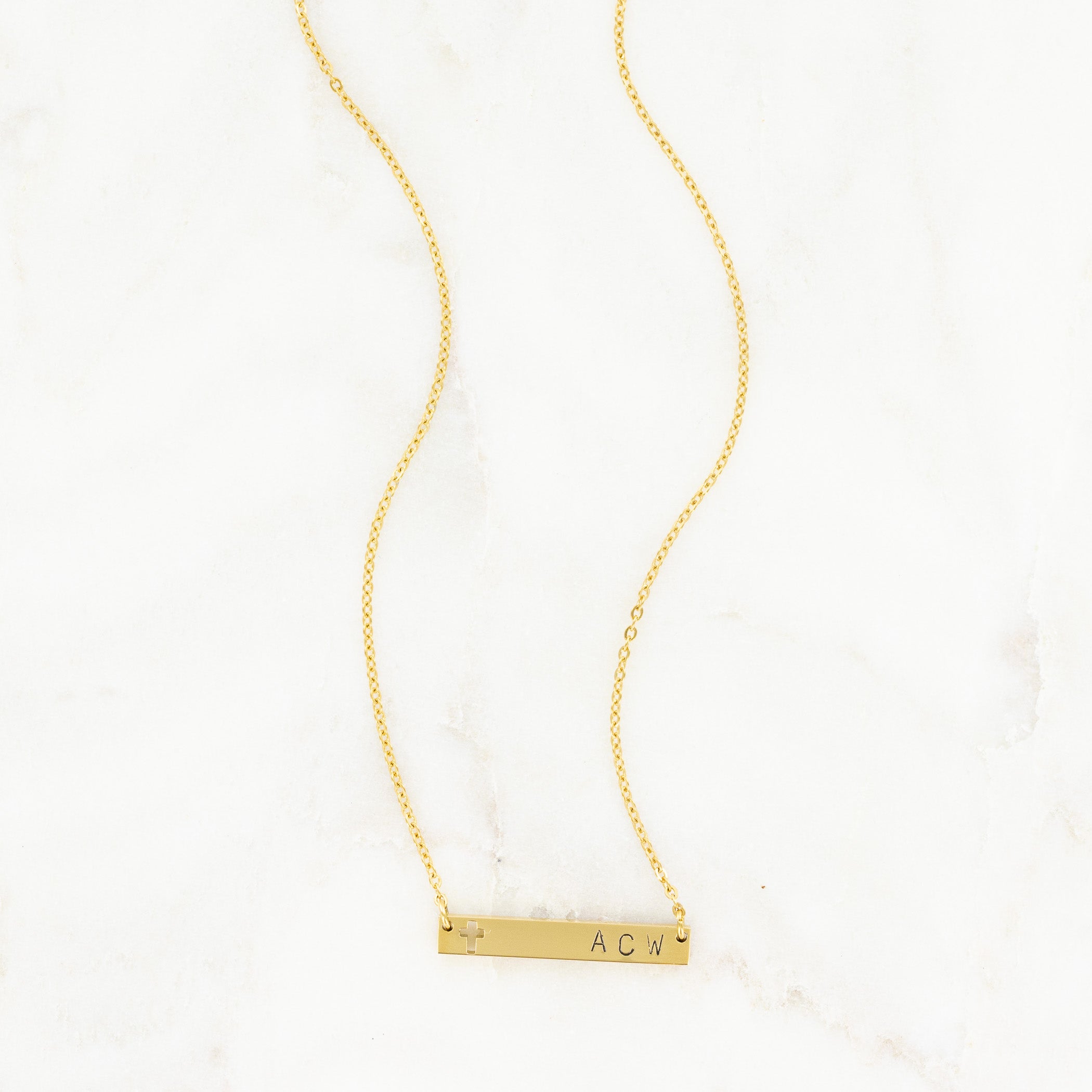 Forever Stamped Cross Necklace