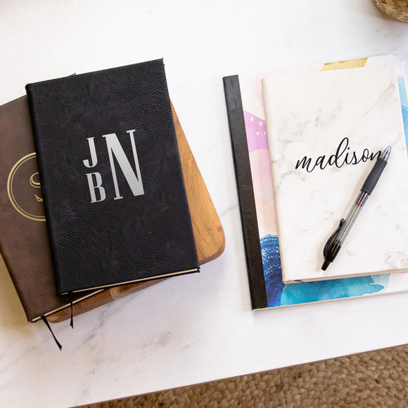 The Rest is Still Unwritten Leatherette Journal - White Marble