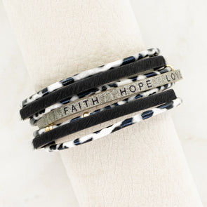 Faith Hope Love Bracelet - Beige