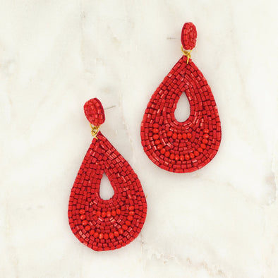 Sparkle and Shine Earrings - Red