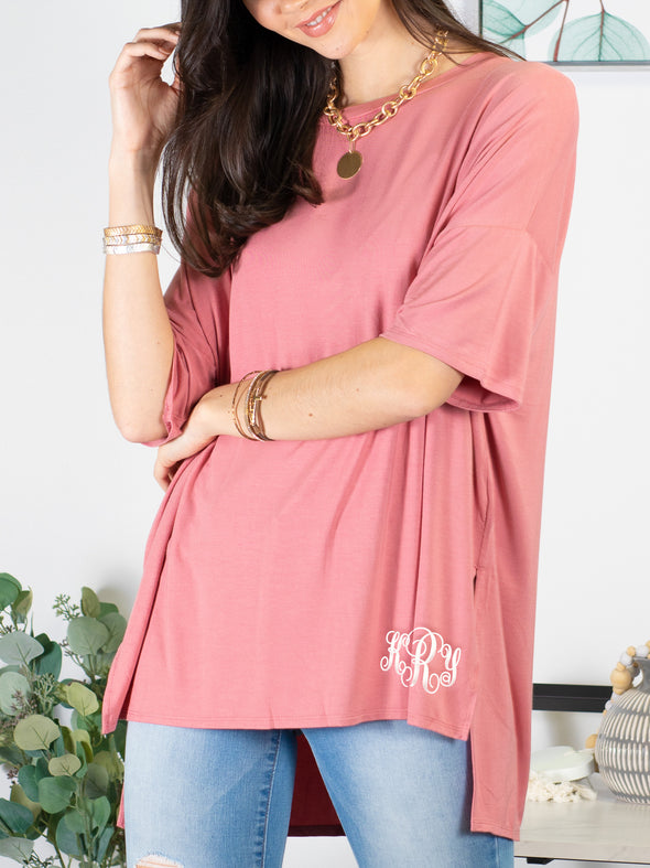 I Bet You Think About Me Tunic - Pink