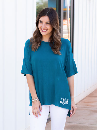 I Bet You Think About Me Tunic - Dark Teal