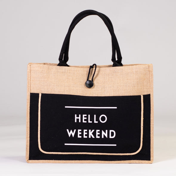 Hello Weekend Tote Bag