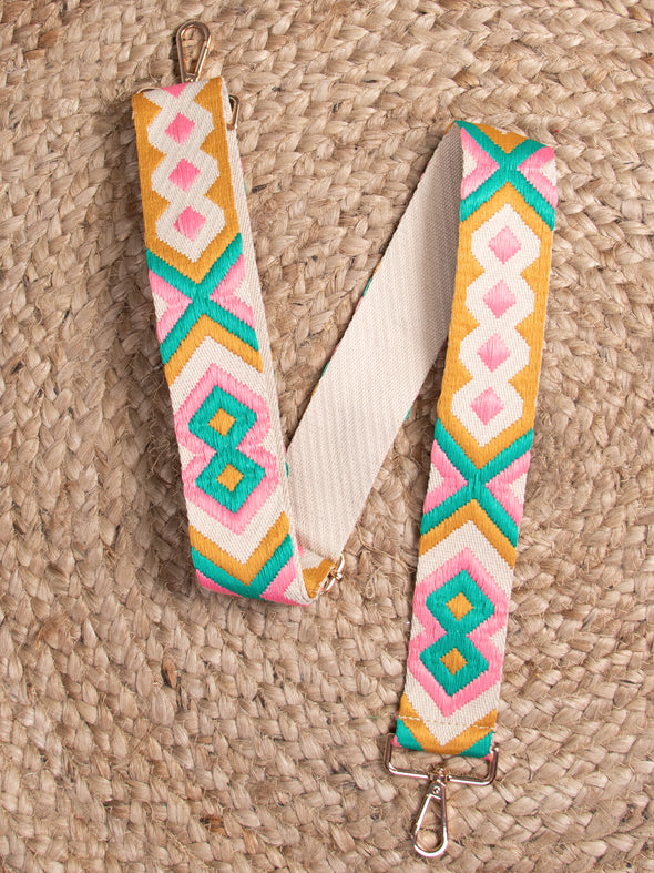 Ready to Go Woven Guitar Strap - Pink
