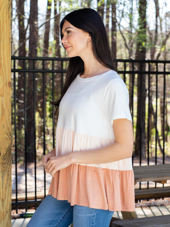 Sweetest Thing 3 Color Top - Apricot