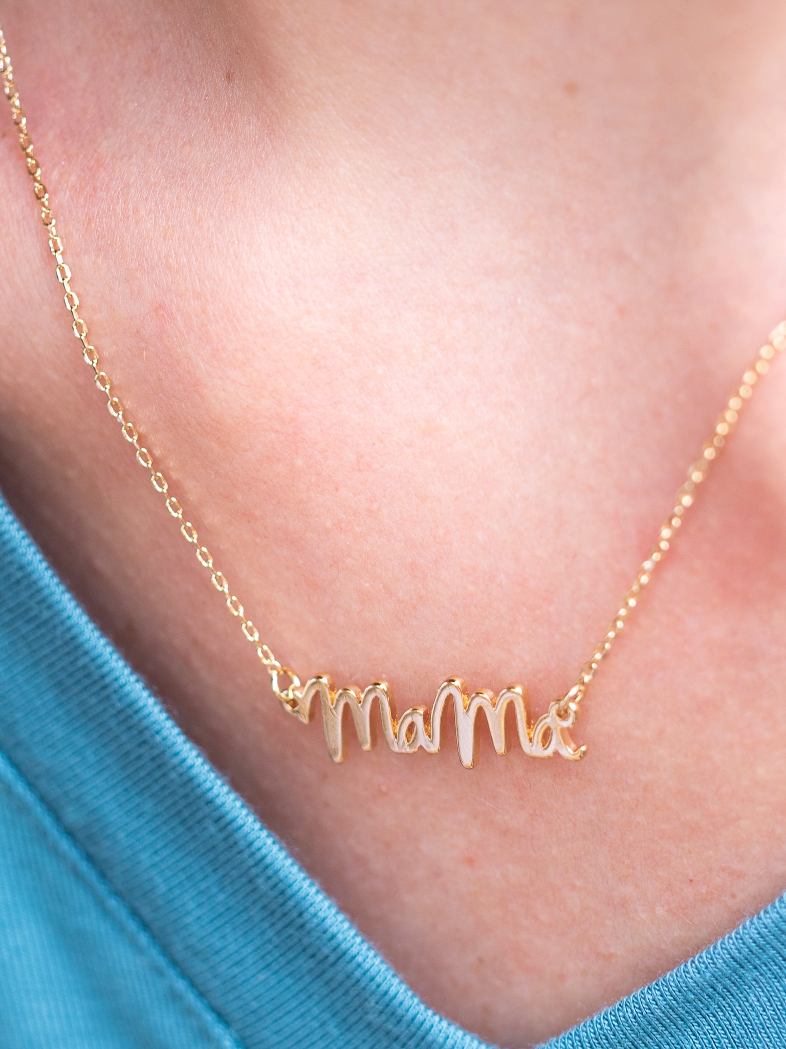 Hey Pretty Mama Necklace- Gold – Initial Outfitters