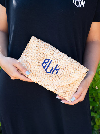 Good For You Straw Clutch - Natural