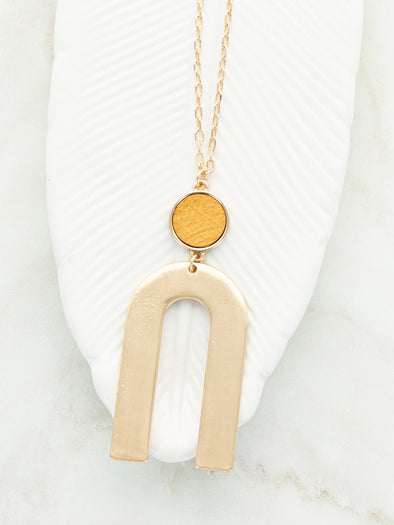 All Eyes On Me Necklace - Light Brown