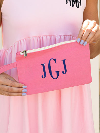Just The Essentials Cosmetic Bag- Coral
