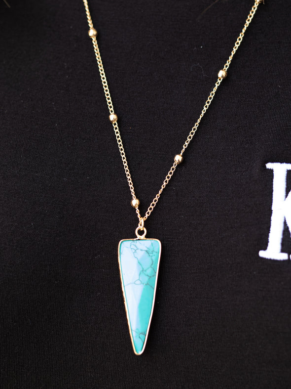 Ready To Run Necklace - Turquoise