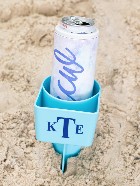 Toes In The Sand Cup Holder - Carolina Blue