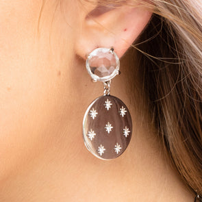 Stars and Ice Earrings - Silver