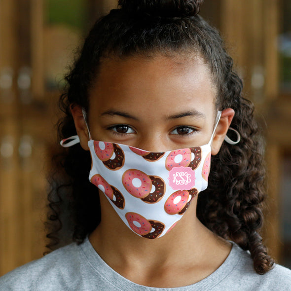 Kid's Pink Donuts Face Mask