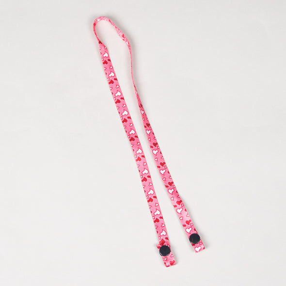 Red & Pink Heart Face Mask Lanyard