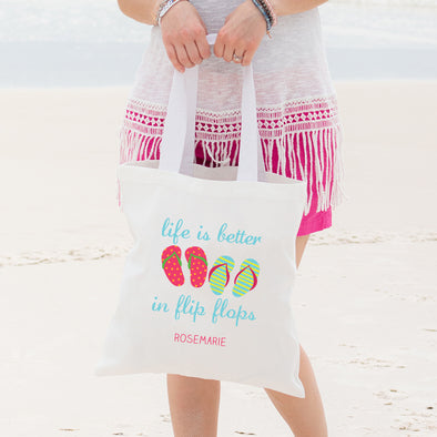 Small Life is Better in Flip Flops Tote