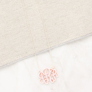 Acrylic Monogram Necklace - 1.5"