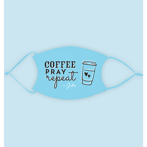 Coffee Pray Repeat Face Mask