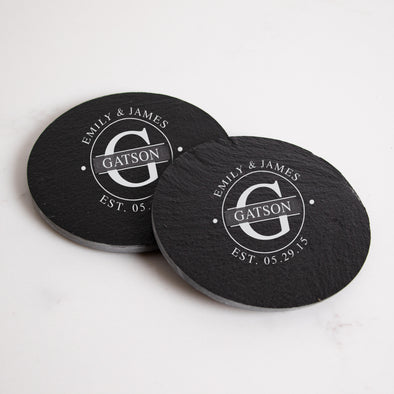 Family Seal Slate Collection - Coaster Set