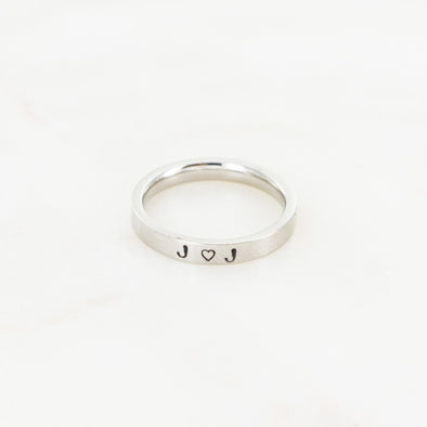 Banded Together Hand Stamped Rings