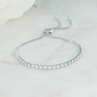 Silver Plated Love All Tennis Bracelet
