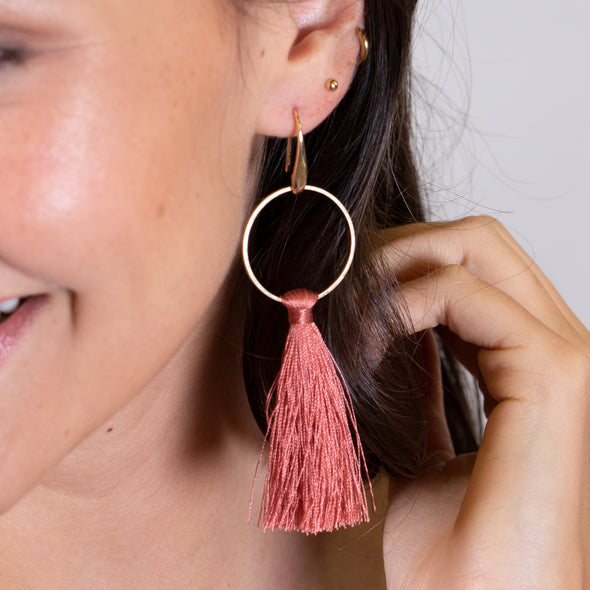 Flirt with Me Earrings - Coral