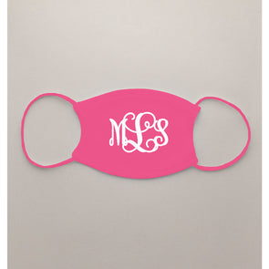 Kids Pink Large Monogram Face Mask