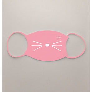 Kids Pink Cat Wiskers Face Mask