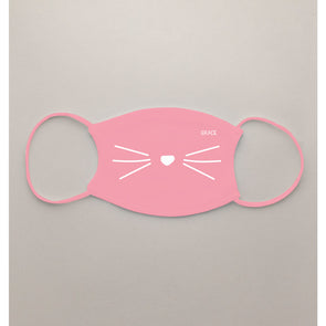 Kids Pink Cat Wiskers Face Mask