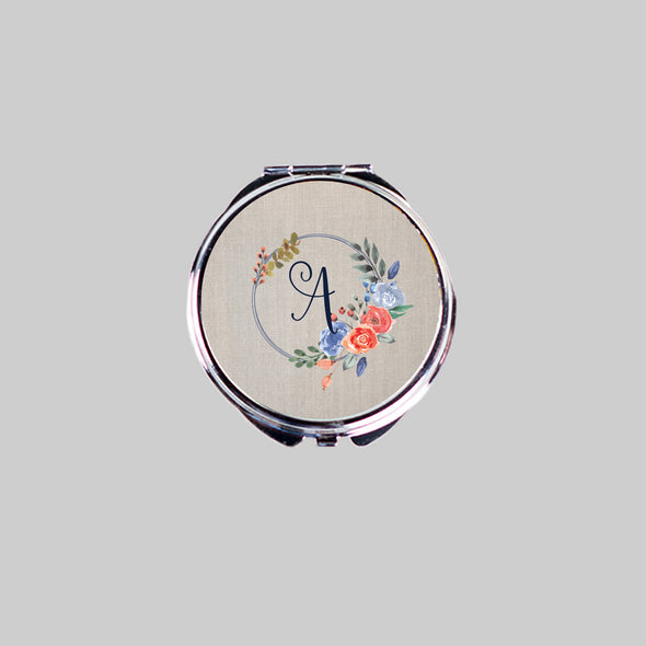 Floral Ring Compact Mirror