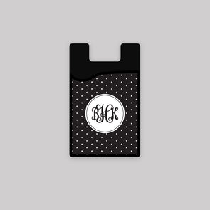 Black and White Polkadot Adhesive Card Caddy