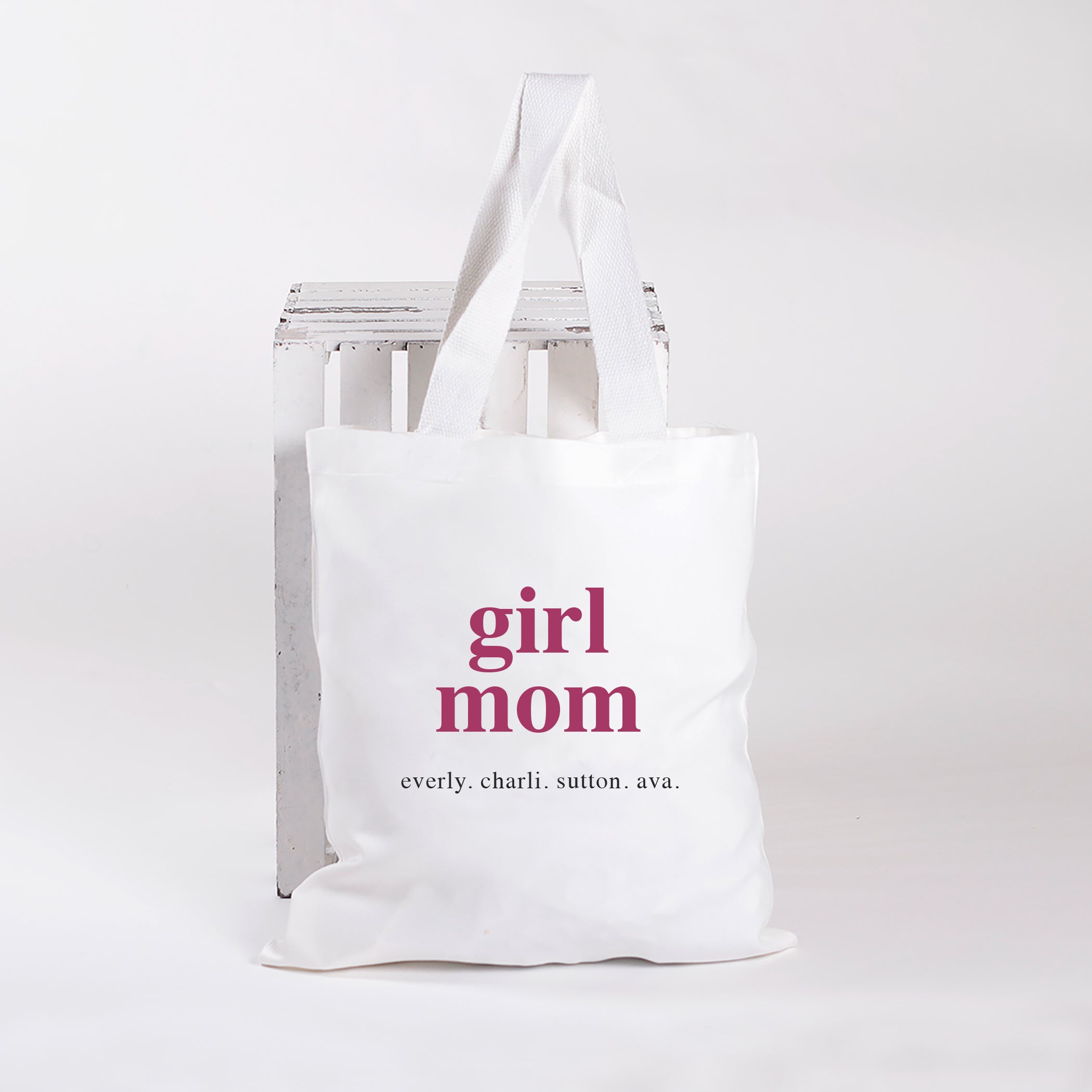 Girl Mom Personalized Tote Bag