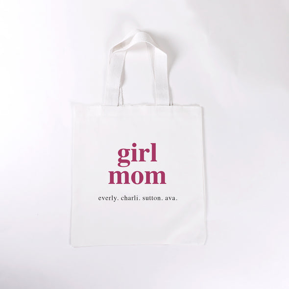 Girl Mom Personalized Tote Bag