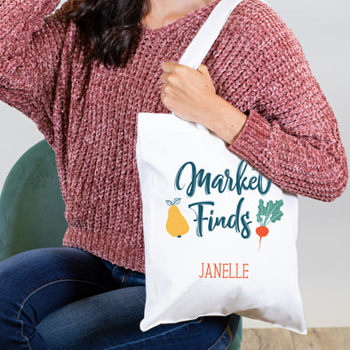 Market Finds, Personalized Tote Bag